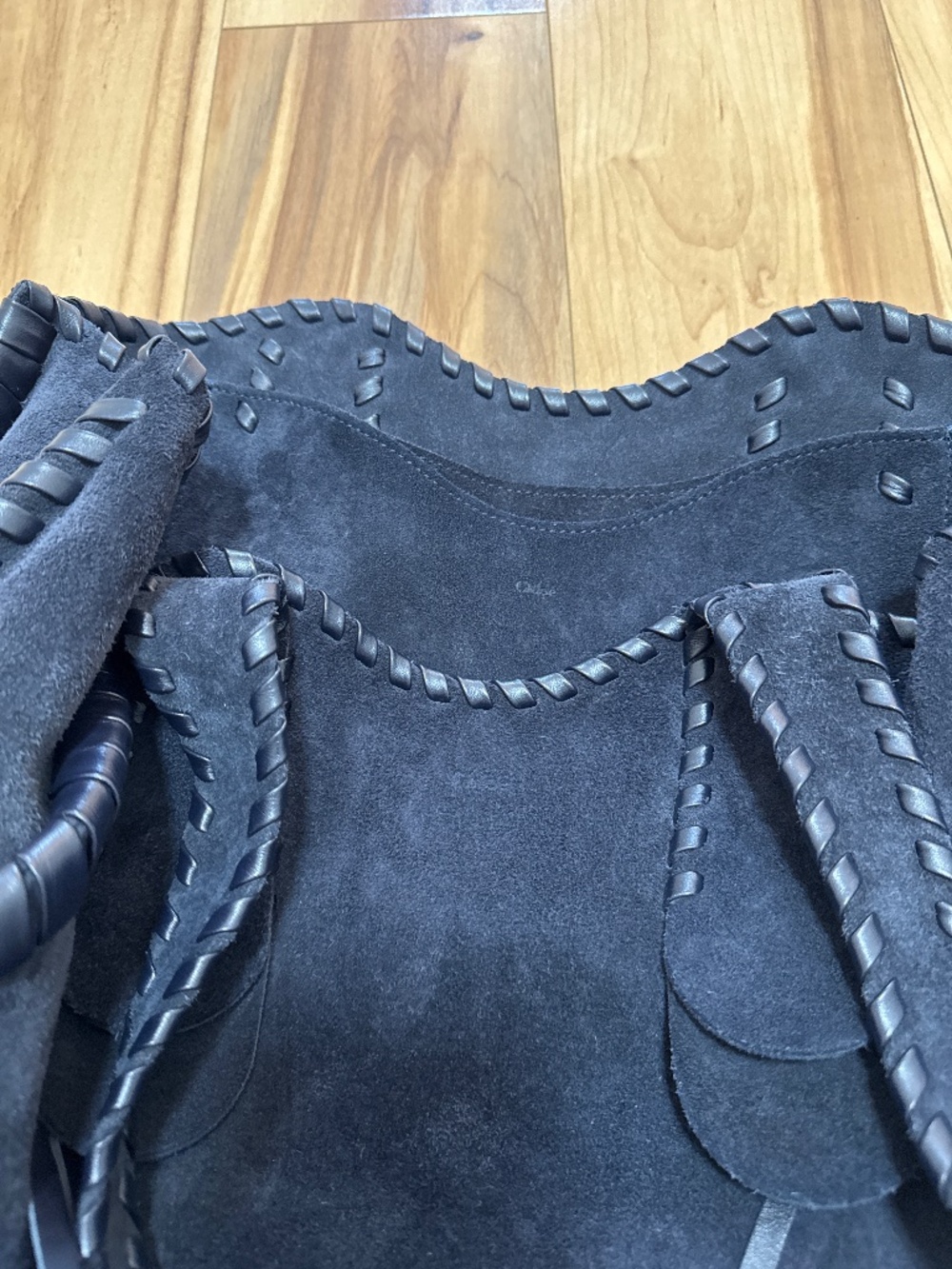 Chloe Mony Large Suede Tote - Picture 6 of 13